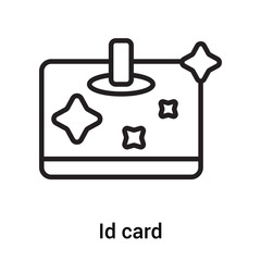 Id card icon vector sign and symbol isolated on white background, Id card logo concept