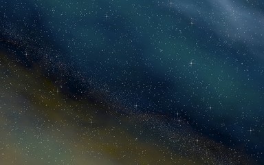 Colorful and beautiful space background. Outer space. Starry outer space texture. 3D illustration