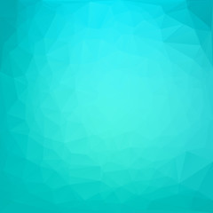 Abstract triangular turquoise blue background with polygonal & triangular shapes.
