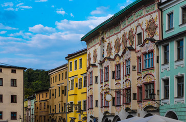 Obraz premium Marienplatz mit Patrizierhaus in Wasserburg am Inn