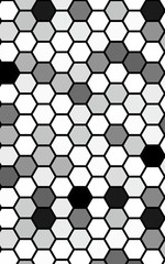 Black honeycomb with a gradient color. Isometric geometry. 3D illustration