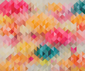 Pastel colors triangle shapes abstract vector background.
