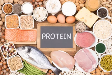 Poster Protein food sources © photka