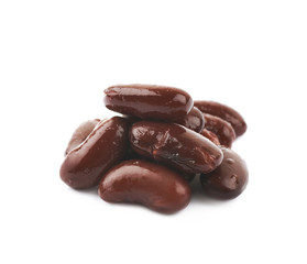 Pile of kidney beans isolated