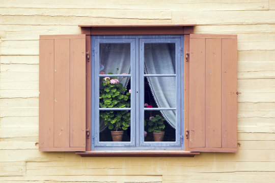 window in a country house

