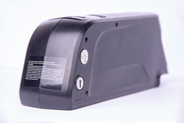 Obraz premium Battery for electric bicycle isolated on a white background