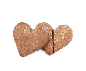 Chocolate ginger cookie isolated