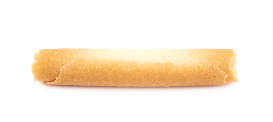 Tube shaped cookie isolated