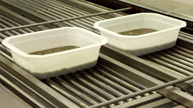 Green lentils in a punnet