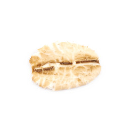 Single oat flake isolated