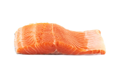 Raw salmon fillet fish isolated