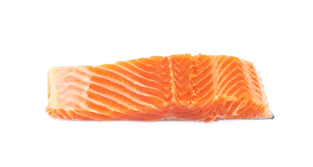 Raw salmon fillet fish isolated