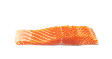 Raw salmon fillet fish isolated