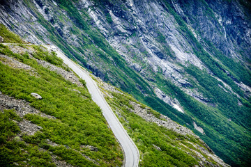 Trolls Path Trollstigen mountain road in Norway