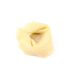 Single ravioli pasta isolated