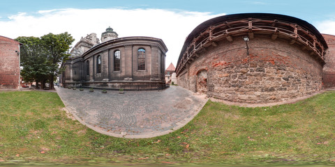 Lviv. 3D spherical panorama with 360 degree viewing angle. Ready for virtual reality in vr. Full...
