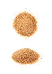Pile of brown sugar isolated
