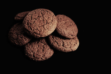 oatmeal cookies on a black table