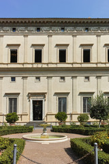 Building of Villa Farnesina in Trastavete district in city of Rome, Italy