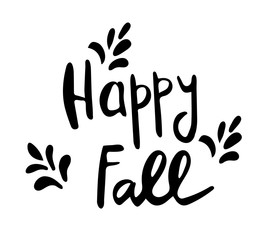 Obraz premium Happy Fall autumn greeting card