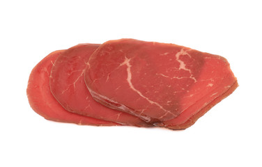 Sliced ham isolated