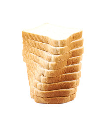 Sliced white bread isolated