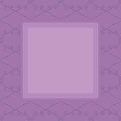 Purple retro seamless vector background of saturated dark purple rhombuses lines and curls on a lighter purple background label background for postcard scrapbook