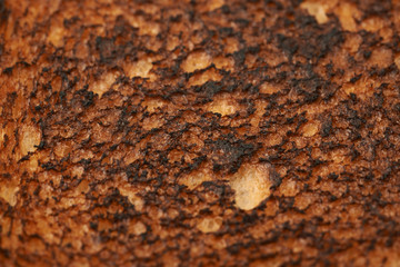 Over-toasted white bread texture