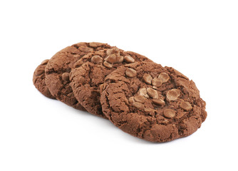 Chocolate chip cookie isolated