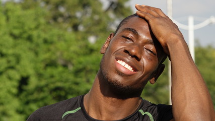 Forgetful Athletic Male Athlete