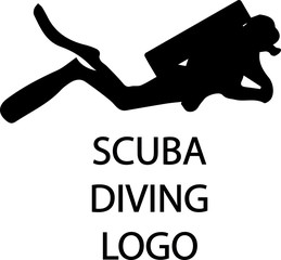 Scuba diving logo vector