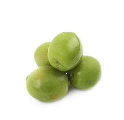 Pile of olives isolated