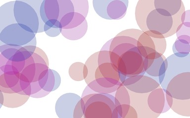 Multicolored translucent circles on a white background. Green tones. 3D illustration