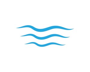 Water Wave symbol and icon Logo Template