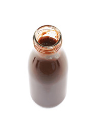 Bottle of barbecue sauce isolated
