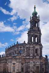 Fototapeta na wymiar Church of the Holy Cross is the largest church in Saxony. Dresden, Germany.