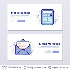 Message and calculator symbols.