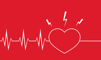 Heart attack vector illustration. Healthcare design element.