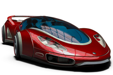 super car from future no brand in a white background