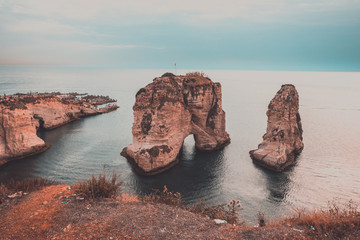 Obraz premium Raouche Rocks - Bejrut
