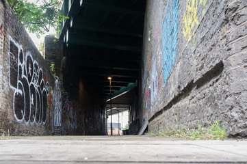 Scary Derelict Alley in London Backstreet