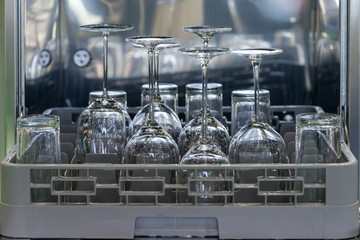 Dishwasher with clean glass washer machine utensils