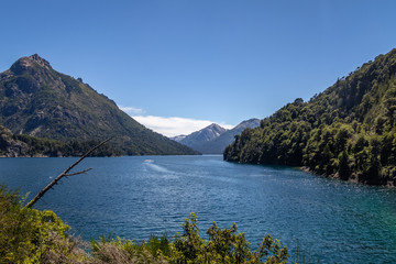 Fototapeta premium Bahia Lopez - Lopez Bay at Circuito Chico - Bariloche, Patagonia, Argentina
