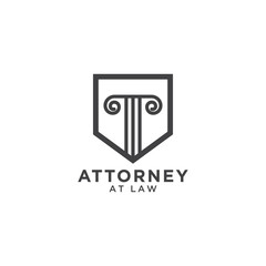 Attorney at law logo template