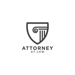 Attorney at law logo template