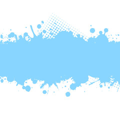 Ink splash grunge background. - blue