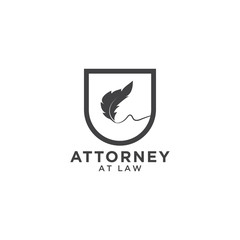 Attorney at law logo template