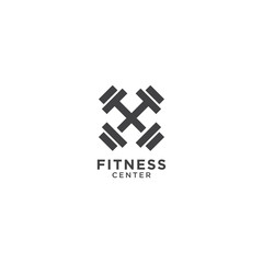 Obraz premium Simple fitness logo design template