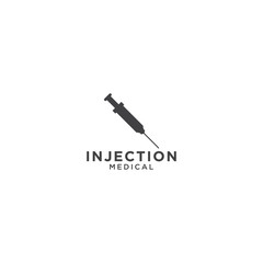 Injection and needle graphic design template