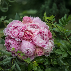 Pink wedding bouquet